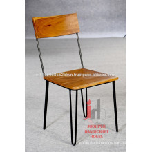 Industrial Vintage Iron Wood Dining Chair